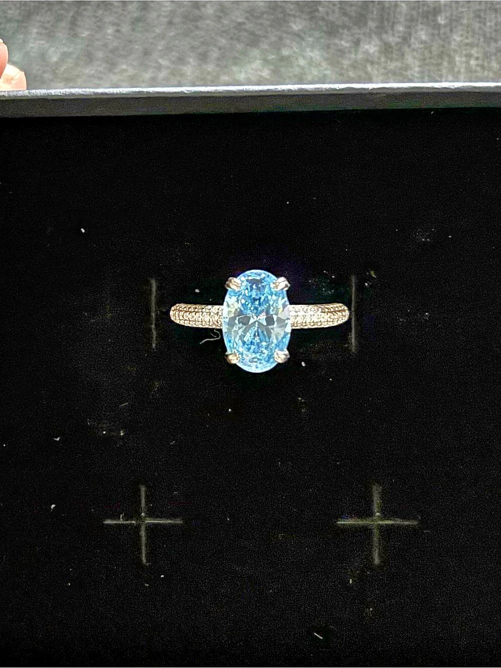UGI 4.5ct Aquamarine Oval Gemstone Sterling Silver Ring NWT